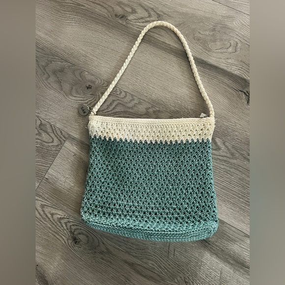 The Sak White and Green Crochet Shoulder Bag - Picture 5 of 7